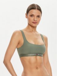 Tommy Hilfiger Góra od bikini UW0UW04108 Zielony. Zielone bikini damskie Tommy Hilfiger, s, bez wzorów. Za 219.99 zł.