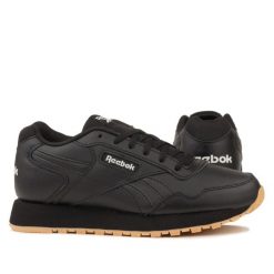 Buty damskie sneakersy do chodzenia Reebok GLIDE. Czarne obuwie sportowe damskie Reebok, bez wzorów, z materiału, trekkingowe. W wyprzedaży za 199.00 zł.