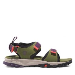 Sandały Timberland. Brązowe sandały damskie Timberland, bez wzorów, bez obcasa, na płaskiej podeszwie, bez zapięcia. Za 309.99 zł.