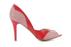 Czółenka Bayla-Em GL6789-154 Koral Biały, Skóra naturalna lakierowana - 36. Czerwone czółenka damskie Bayla, bez wzorów, z lakierowanej skóry, klasyczne, bez obcasa, bez zapięcia. W wyprzedaży za 62.10 zł.