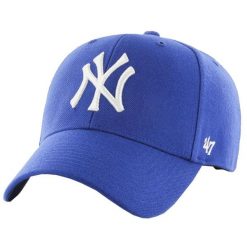 Czapka z daszkiem - New York Yankees Czapka regulowana. Niebieskie czapki i kapelusze damskie 47 Brand, bez wzorów, sportowe. Za 186.50 zł.