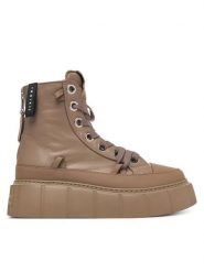 Inuikii Trzewiki Leather Matilda 1001.002.0042.163 Beżowy ciemny. Brązowe botki damskie Inuikii, ze skóry, bez obcasa, na płaskiej podeszwie, bez zapięcia. Za 1,419.00 zł.