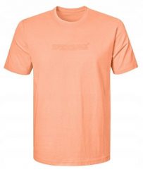 Bawełniana, Męska Koszulka (T-Shirt) - Pako Jeans - Brzoskwiniowa. Pomarańczowe t-shirty męskie Pako Jeans, l, bez wzorów, z bawełny, casualowe, bez kołnierzyka. Za 75.00 zł.