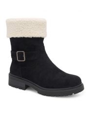 Clara Barson Botki SERENITY HL221124 Czarny. Czarne botki damskie Clara Barson, z materiału, bez obcasa, na płaskiej podeszwie, bez zapięcia. Za 169.99 zł.