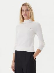 Tommy Hilfiger Sweter WW0WW47462 Écru Regular Fit. Swetry damskie Tommy Hilfiger, xxl, bez wzorów, z bawełny, bez kołnierzyka, bez ramiączek, bez kaptura. Za 349.99 zł.
