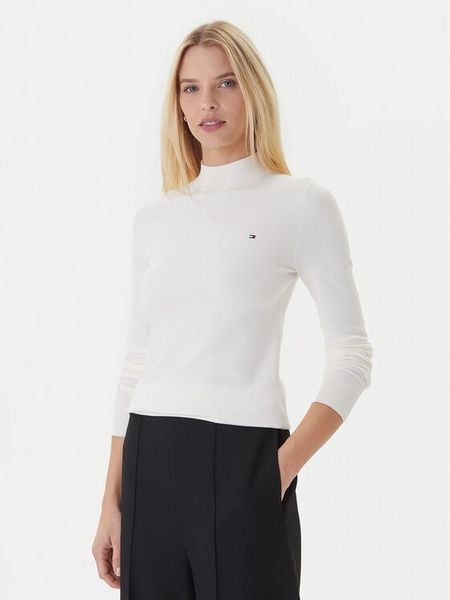 Tommy Hilfiger Sweter WW0WW47462 Écru Regular Fit. Swetry damskie Tommy Hilfiger, xl, bez wzorów, z syntetyku, bez kołnierzyka, bez ramiączek, bez kaptura. Za 279.99 zł.