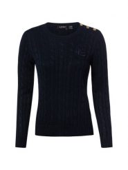 Lauren Ralph Lauren bluzka z dzianiny Kobiety Bawełna niebieski, L. Niebieskie bluzki damskie Lauren Ralph Lauren, l, bez wzorów, z bawełny, eleganckie, bez kołnierzyka, bez ramiączek. Za 899.95 zł.