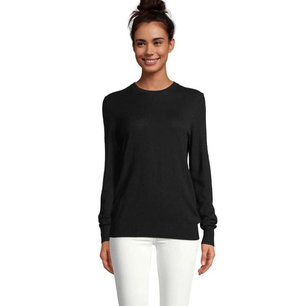 Sweter damski Sol's Stuart. Czarne swetry damskie SOL'S, s, bez wzorów, z poliesteru, bez kołnierzyka, bez ramiączek, bez kaptura. Za 194.50 zł.