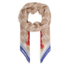 Chusta KARL LAGERFELD. Brązowe szaliki i chusty damskie KARL LAGERFELD, bez wzorów. Za 429.99 zł.