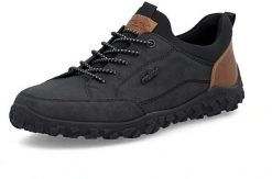 Rieker Shoes Czarne 42 (08150-00). Czarne buty sportowe męskie Rieker, bez zapięcia. Za 324.42 zł.