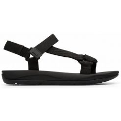 Sandały CAMPER 112003 Czarny. Czarne sandały damskie Camper, bez wzorów, bez obcasa, bez zapięcia. Za 249.99 zł.