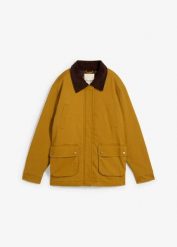 Parka oversize. Zielone kurtki damskie bonprix, bez wzorów, ze sztruksu, bez kaptura. Za 299.99 zł.