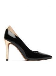 Nine West Szpilki CEO-FARAH-01 Czarny. Czarne szpilki damskie Nine West, bez wzorów, z materiału, bez obcasa, bez zapięcia. Za 249.99 zł.