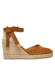 Castañer Espadryle Carina/8/002 021642 Brązowy. Brązowe sandały damskie Castañer, bez wzorów, z materiału, bez obcasa, bez zapięcia. Za 309.99 zł.