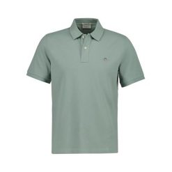 Polo Gant Regular Shield. Zielone koszulki polo męskie GANT, m, bez wzorów, bez ramiączek. Za 386.50 zł.