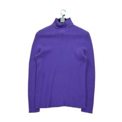 Sweter z golfem dla kobiet Fioletowy. Fioletowe swetry damskie Ralph Lauren, l, bez wzorów, z tkaniny, eleganckie, bez kołnierzyka, bez ramiączek, bez kaptura. Za 136.28 zł.