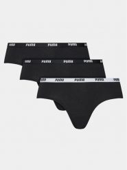 Puma Komplet 3 par bokserek 907592 Czarny. Czarne bokserki damskie Puma, xs, bez wzorów, z bawełny. Za 69.99 zł.