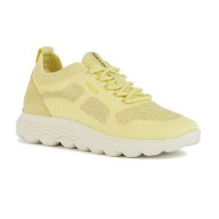 Buty damskie Geox Spherica. Żółte obuwie sportowe damskie Geox, bez wzorów, z materiału. Za 529.99 zł.