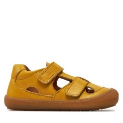 Sandały Froddo. Żółte sandały chłopięce Froddo, bez zapięcia. Za 229.99 zł.