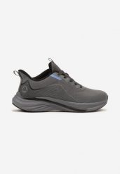 Ciemnoszare Buty Sportowe Sneakersy Ozdobione Tłoczonym Wzorem Axevia. Szare buty sportowe męskie Born2be, z dresówki, bez zapięcia. Za 99.99 zł.