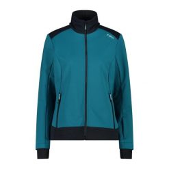 Kurtka damska turystyczna CMP 34A2436. Zielone kurtki damskie CMP, l, bez wzorów, z softshellu, z kapturem. Za 425.00 zł.