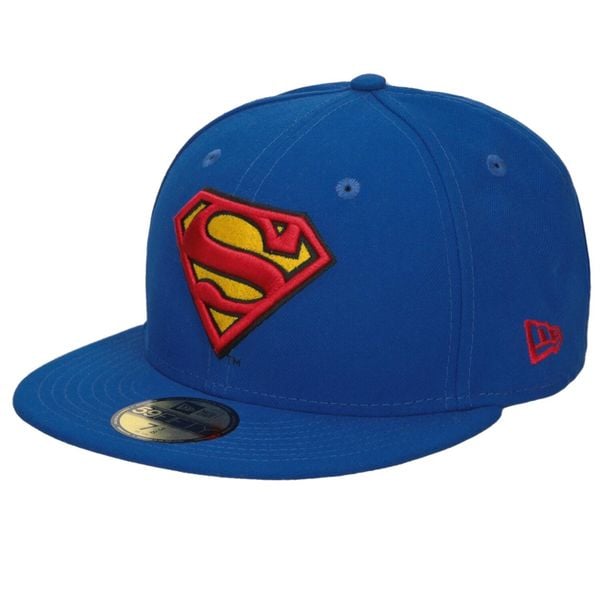 Czapka z daszkiem męska New Era Character Bas Superman Basic Cap. Niebieskie czapki i kapelusze męskie New Era, bez wzorów, z materiału, sportowe. Za 129.99 zł.