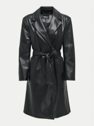 ONLY Płaszcz przejściowy Bina 15326827 Czarny Regular Fit. Czarne płaszcze damskie Only, m, bez wzorów, ze skóry, bez kaptura. Za 229.99 zł.
