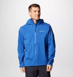COLUMBIA Kurtka męska Ampli-Dry II Shell mountain blue-XL. Niebieskie kurtki męskie Columbia, l, bez wzorów, z materiału, bez kaptura. Za 418.85 zł.