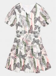 Guess Sukienka codzienna J3GK04 WFGJ0 Kolorowy Regular Fit. Sukienki dla dziewczynek Guess, z aplikacjami, z bawełny, bez ramiączek. Za 249.99 zł.