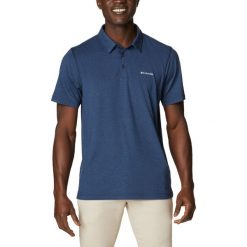 Koszulka polo z krótkim rękawem męska Tech Trail Polo Shirt. Niebieskie koszulki polo męskie Columbia, m, bez wzorów, z elastanu, sportowe, bez ramiączek. Za 129.99 zł.