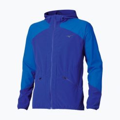 Kurtka do biegania męska Mizuno Active Alpha Hodded. Niebieskie kurtki męskie Mizuno, m, bez wzorów, sportowe, bez kaptura. Za 299.99 zł.