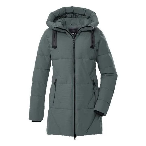 Parka damska z kapturem Killtec GW 30. Szare parki damskie GIGA DX, m, bez wzorów, z dzianiny, z kapturem. Za 584.50 zł.