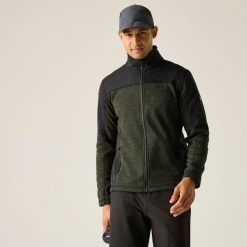 Męska bluza polarowa Highton z zamkiem błyskawicznym. Czarne bluzy męskie Regatta, m, bez wzorów, z materiału, bez kaptura. Za 159.99 zł.