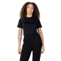 Koszulka damska Fila Buek. Czarne t-shirty damskie Fila, xs, bez wzorów, bez kołnierzyka. Za 170.45 zł.