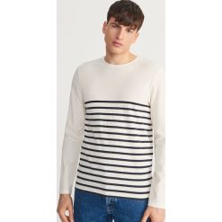 Longsleeve w paski - Biały. Bluzki z długim rękawem męskie marki Reserved. Za 49.99 zł.