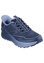 Buty SKECHERS SLIP-INS SWITCH BACK Niebieski. Niebieskie trampki i tenisówki damskie Skechers, bez wzorów, z materiału, bez zapięcia. Za 399.99 zł.