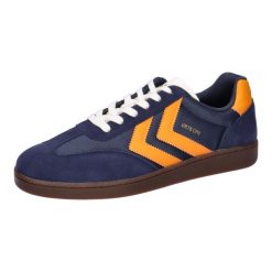 Buty halowe Hummel VM78 CPH RS. Niebieskie obuwie sportowe damskie Hummel, bez wzorów. Za 338.90 zł.