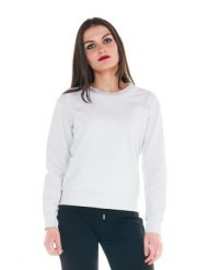 Damska bluza z okrągłym dekoltem Cristal Shine. Szare bluzy damskie LEONE 1947 APPAREL, l, bez wzorów, z bawełny, z kapturem, na fitness i siłownię. Za 147.31 zł.