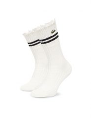 Lacoste Skarpety długie RA7788 Biały. Białe skarpety damskie Lacoste, bez wzorów, z bawełny. Za 159.99 zł.