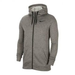 Bluza treningowa męska Nike Thrma HD FZ. Szare bluzy męskie Nike, m, bez wzorów, z materiału, z kapturem. Za 267.00 zł.