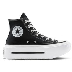 Buty sportowe Converse Chuck Taylor All Star Lift Double Stack. Czarne obuwie sportowe damskie Converse, bez wzorów. Za 433.45 zł.