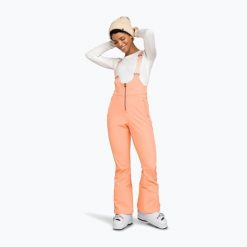 Spodnie snowboardowe damskie ROXY Summit Bib. Brązowe spodnie materiałowe damskie Roxy, bez wzorów, narciarskie. Za 729.99 zł.