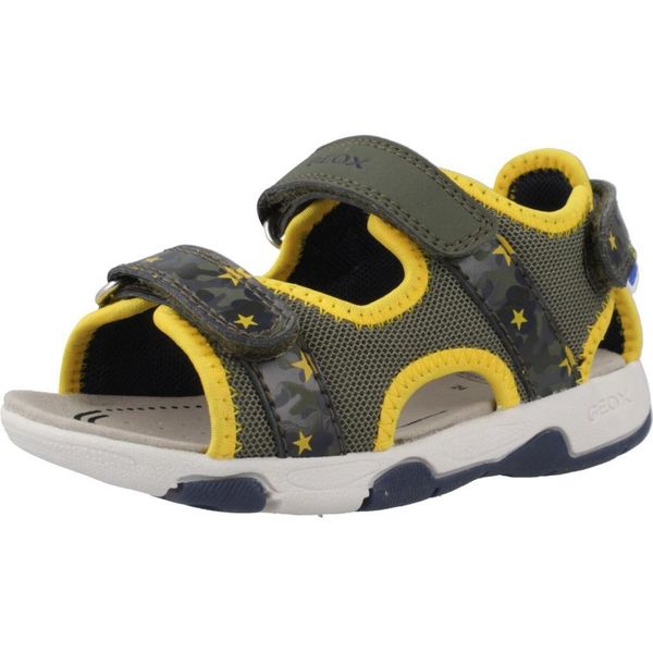 Sandały GEOX B SANDAL MULTY BOY Zielony. Zielone sandały męskie Geox, z syntetyku, bez zapięcia. Za 206.99 zł.