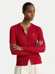 LAUREN RALPH LAUREN Kardigan 200P14040503 Czerwony Regular Fit. Czerwone kardigany damskie Lauren Ralph Lauren, xl, bez wzorów, z wiskozy. Za 806.99 zł.
