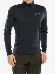Bluza termoaktywna Montane Dart Zip Neck. Czarne bluzy męskie Montane, l, bez wzorów, z materiału, bez kaptura. Za 186.99 zł.