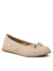 Lasocki Baleriny WI16-SPAROW-06 Beżowy. Brązowe baleriny damskie Lasocki, bez wzorów, ze skóry, bez obcasa. Za 99.99 zł.