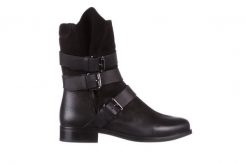 Botki Bayla-161 050-09435 Black, Czarny, Skóra naturalna - 40. Czarne botki damskie Bayla, z nubiku, bez obcasa, bez zapięcia. W wyprzedaży za 179.10 zł.
