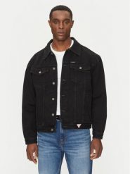 Guess Jeans Kurtka jeansowa M4BN38 D5EK2 Czarny Regular Fit. Czarne kurtki męskie Guess Jeans, m, z aplikacjami, z bawełny, bez kaptura. Za 479.99 zł.