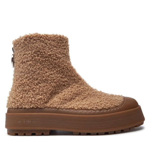 Botki Iceberg. Brązowe botki damskie Iceberg, bez obcasa, na płaskiej podeszwie, bez zapięcia. Za 1,479.00 zł.