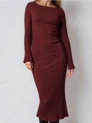 Sukienka maxi - pomarańczowy. Brązowe sukienki damskie Sinsay, l, bez wzorów, bez kołnierzyka, bez ramiączek, maxi. Za 69.99 zł.